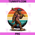Bigfoot PNG, Baseball Retro PNG