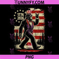 Bigfoot Patriotic 250 Years of Freedom PNG, American USA Flag PNG