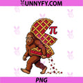 Bigfoot Pi Day PNG, Funny Sasquatch 3.14 Math Pie Lover PNG