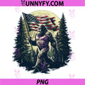 Bigfoot Sasquatch American PNG, USA Flag Patriotic 4th of July PNG