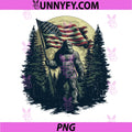 Bigfoot Sasquatch American PNG, USA Flag Patriotic 4th of July PNG