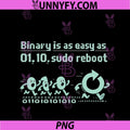 Binary Is As Easy As 01 10 sudo Reboot PNG, IT Humor PNG