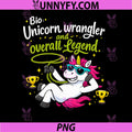 Bio Unicorn Wrangler Overall Legend PNG, Cartoon Graphic PNG