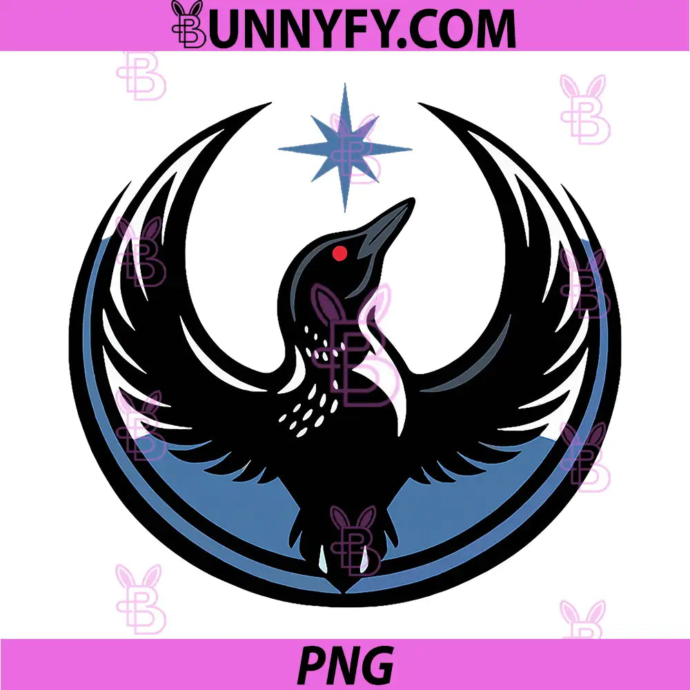 Bird Loon MN State Bird PNG, Retro Vintage Minnesota Strong PNG