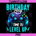 Birthda Time to Level Up PNG, Video Game Birthday Gamer PNG