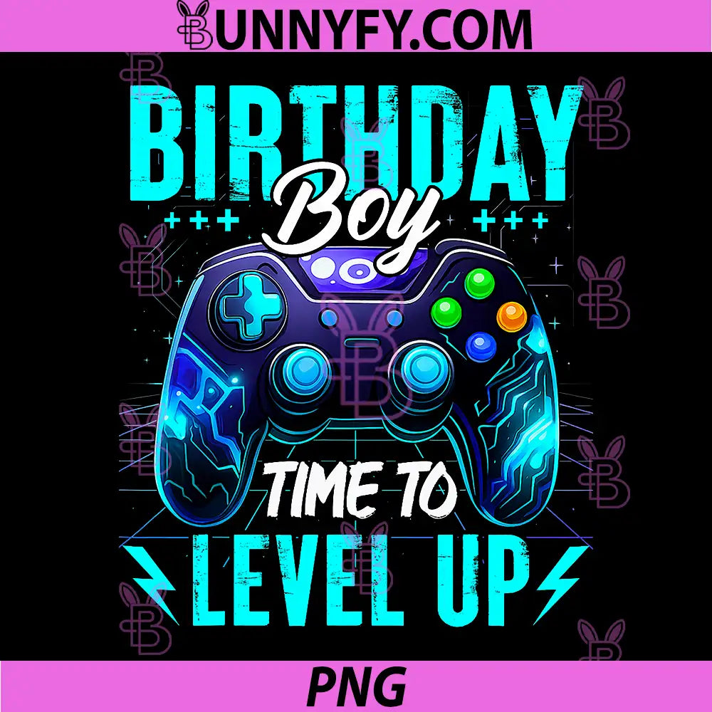 Birthda Time to Level Up PNG, Video Game Birthday Gamer PNG