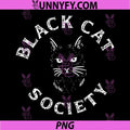 Black Cat Society PNG, Misunderstood Cat Awareness Design PNG