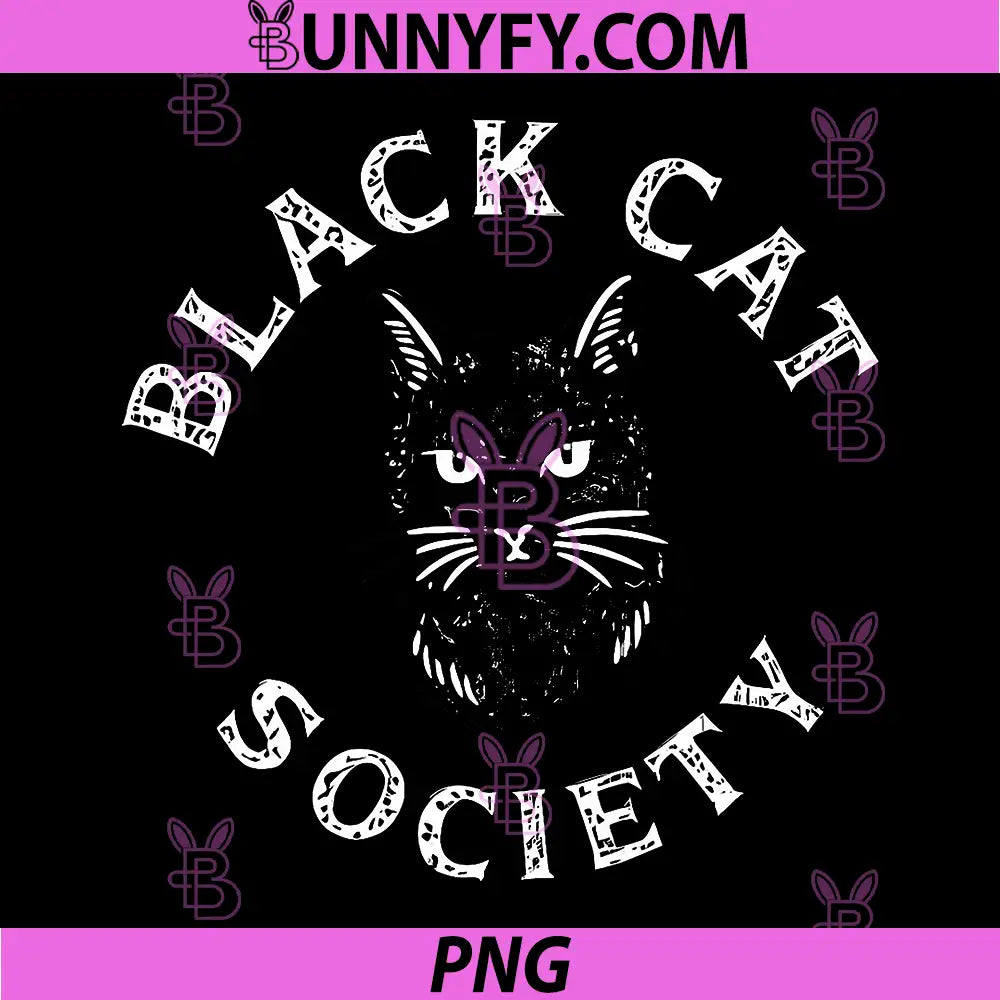 Black Cat Society PNG, Misunderstood Cat Awareness Design PNG