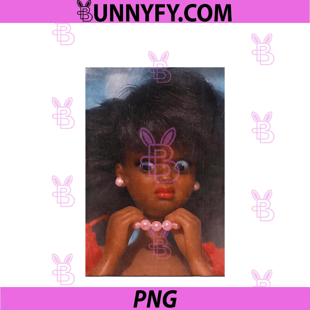 Black Disgusted Doll Face Meme PNG, Funny Disgusting Joke PNG