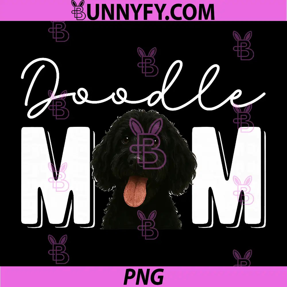 Doodle Mama PNG, Black Goldendoodle Owner PNG