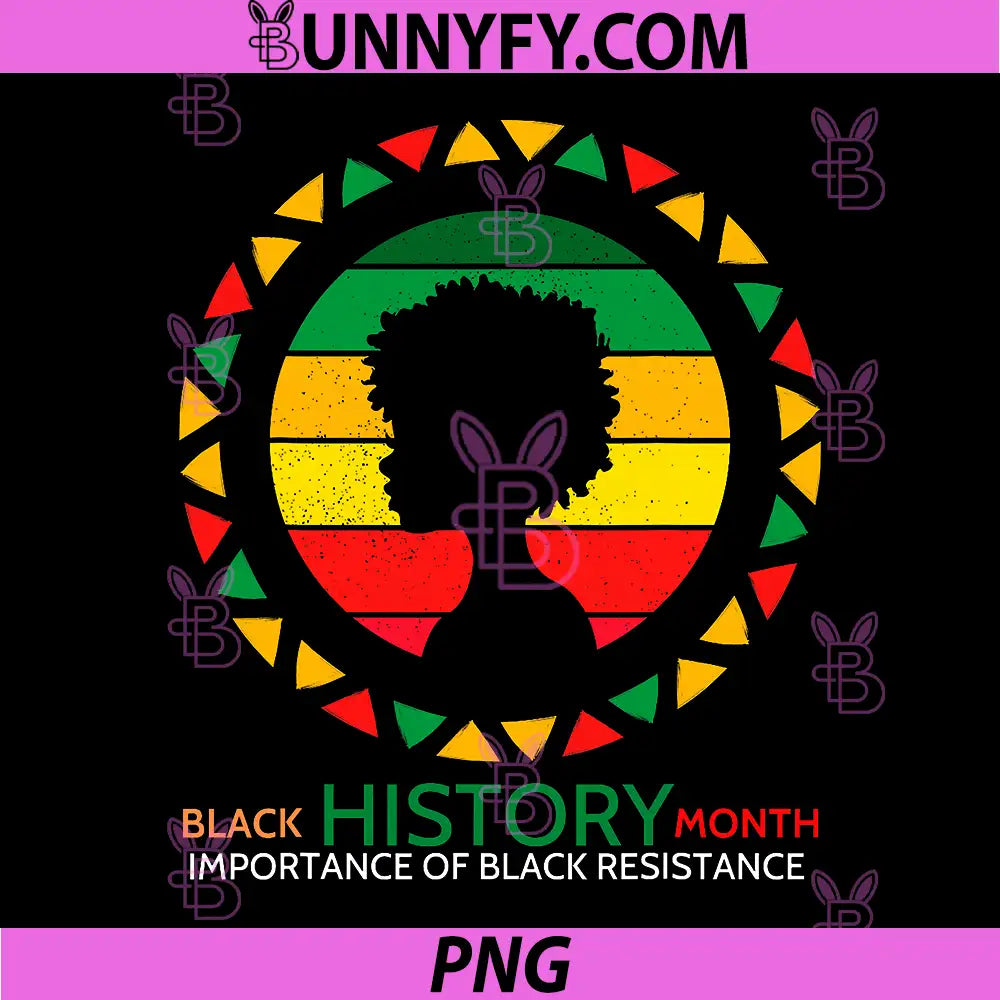 Black History Month African American Pride PNG, Importance Of Black Resistance Quote PNG