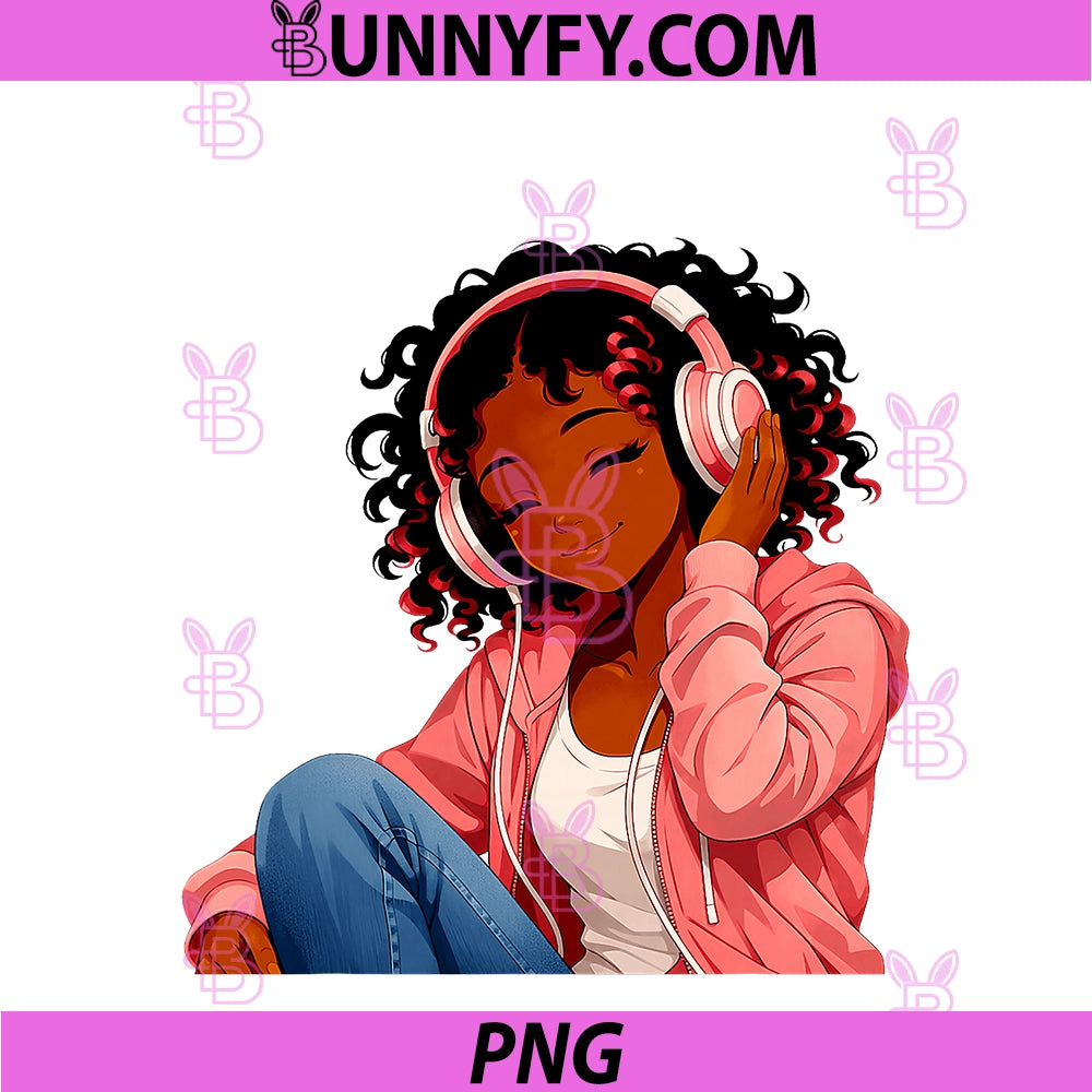 Black History Month PNG, Black Queen Afro Women Girls Anime PNG