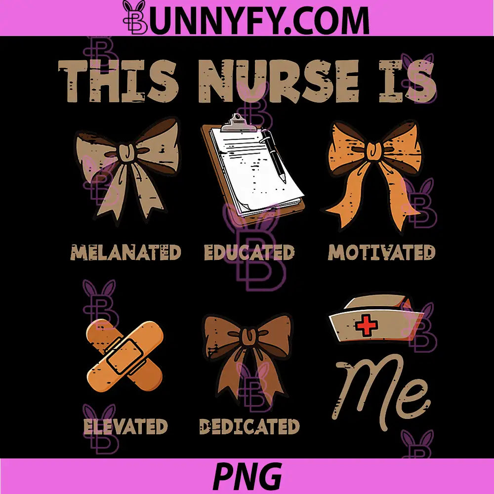 This Nurse PNG, Melanated Educated Scrub PNG