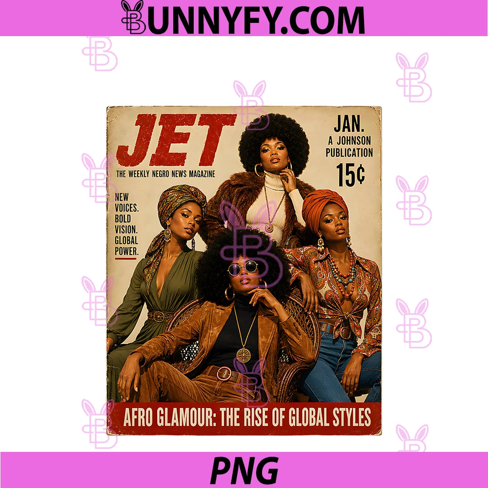 Black Is Beautiful Afro Glamour PNG, 70s Aesthetic Black History PNG