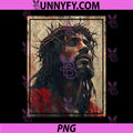 Black Jesus Face of Jesus PNG, Cross with Crown of Thorns PNG