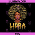 Black Woman Afro Libra Zodiac PNG, Sign Astrology Typography PNG