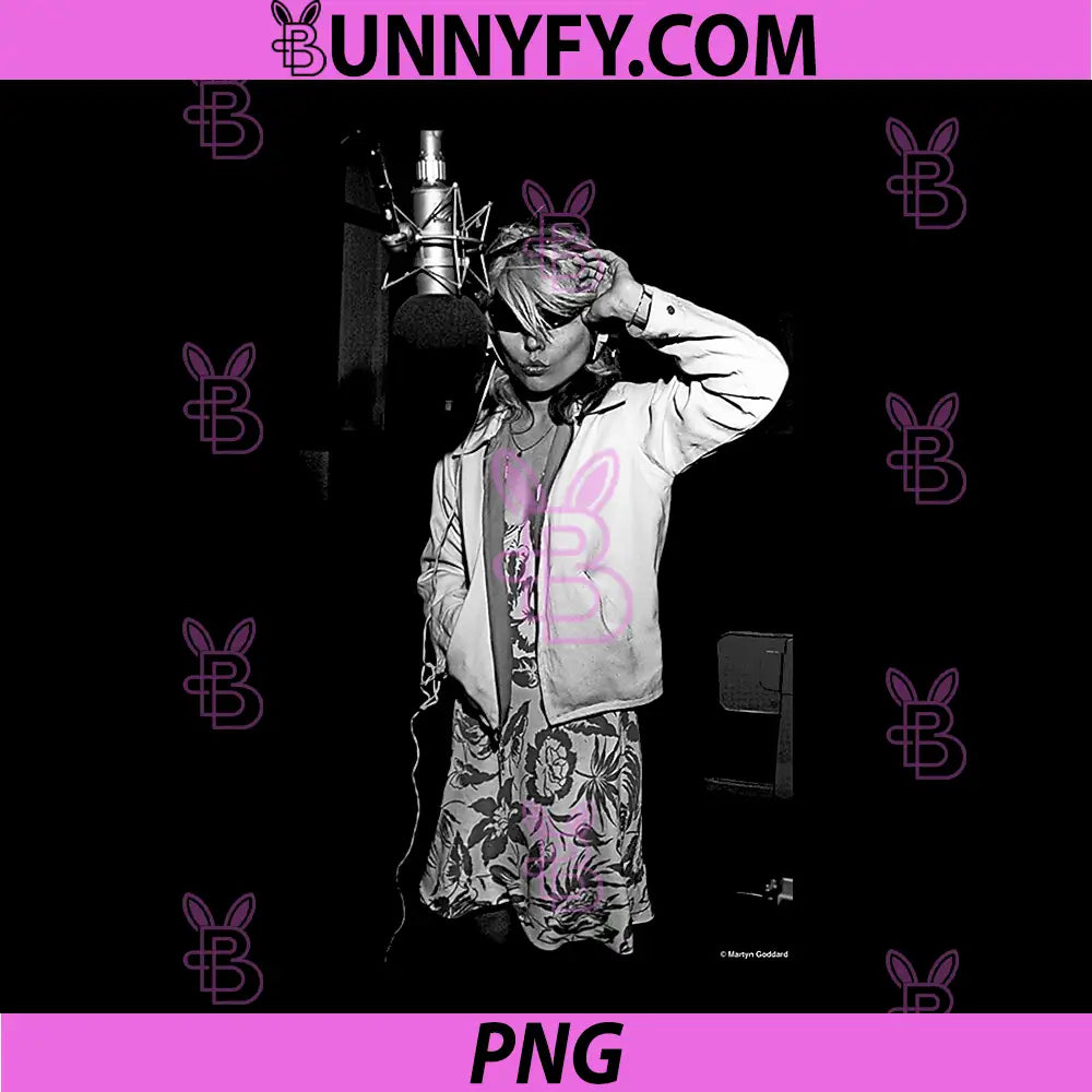 Blondie Debbie Harry PNG, Recording in NYC Martyn Goddard PNG