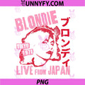 Blondie Live From Japan PNG, Flyer Vintage Band PNG