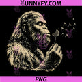 Blowing Wishes Funny Bigfoot PNG, Blowing Dandelion Vintage Art PNG