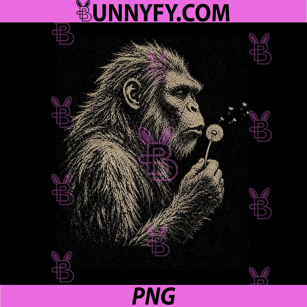 Blowing Wishes PNG, Bigfoot Blowing Dandelion PNG