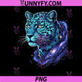 Blue Leopard Galaxy Art PNG, Jungle Animals PNG, Space Panther PNG