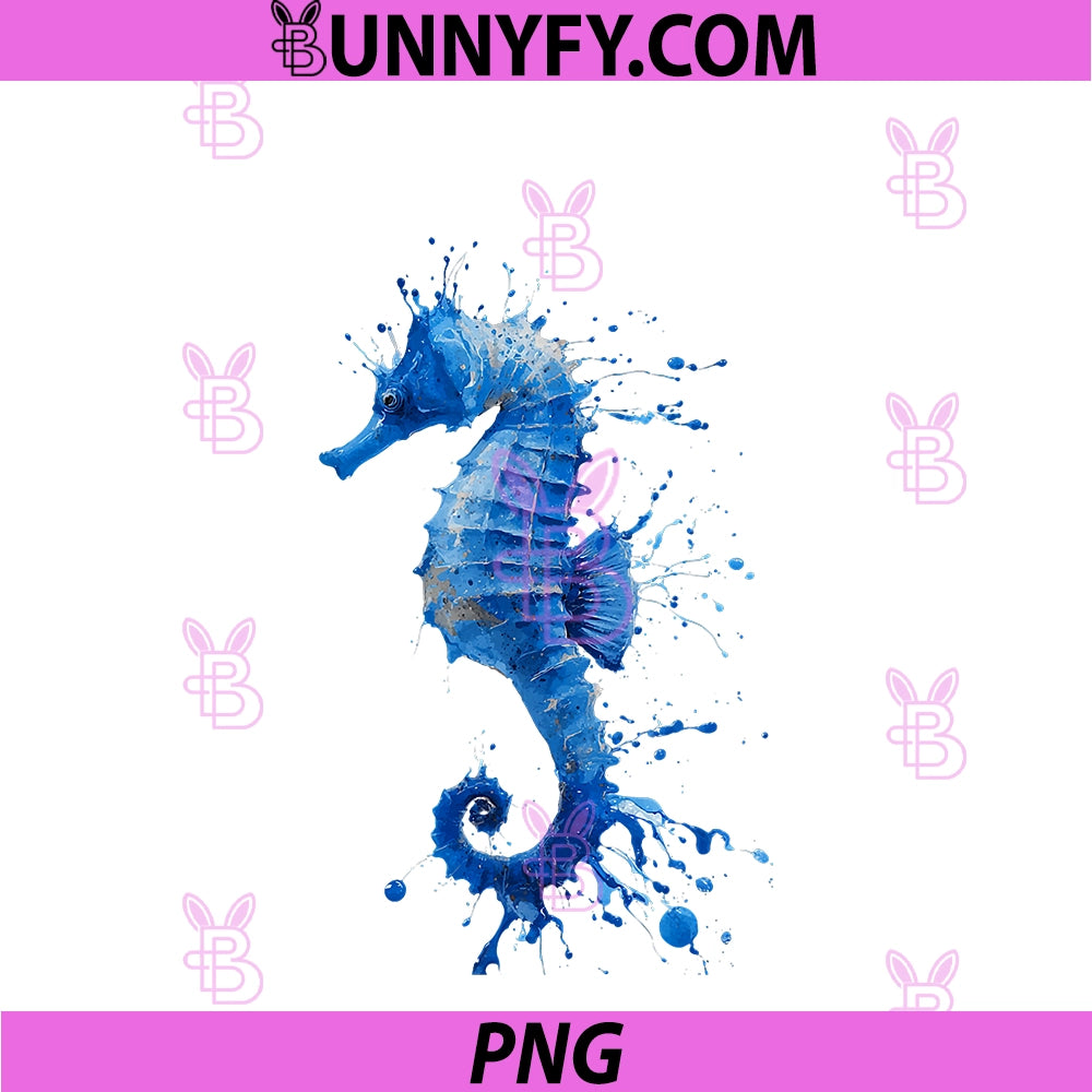 Blue PNG, Seahorse PNG