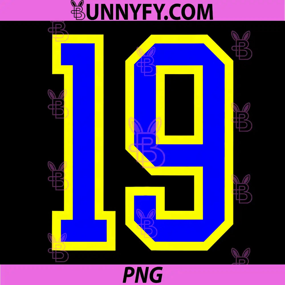 Blue Yellow Sport PNG, Team Number 19 PNG