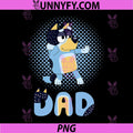 Bluey Dad Cartoon Pose With Dotted Background PNG, Bluey Bandit Dad Art PNG
