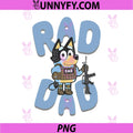 Bluey Rad Dad Military Cartoon Design PNG, Bluey Dad Tactical Character PNG