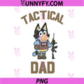 Bluey Tactical Dad Military Cartoon Character PNG, Bluey Dad Tactical Style Art PNG