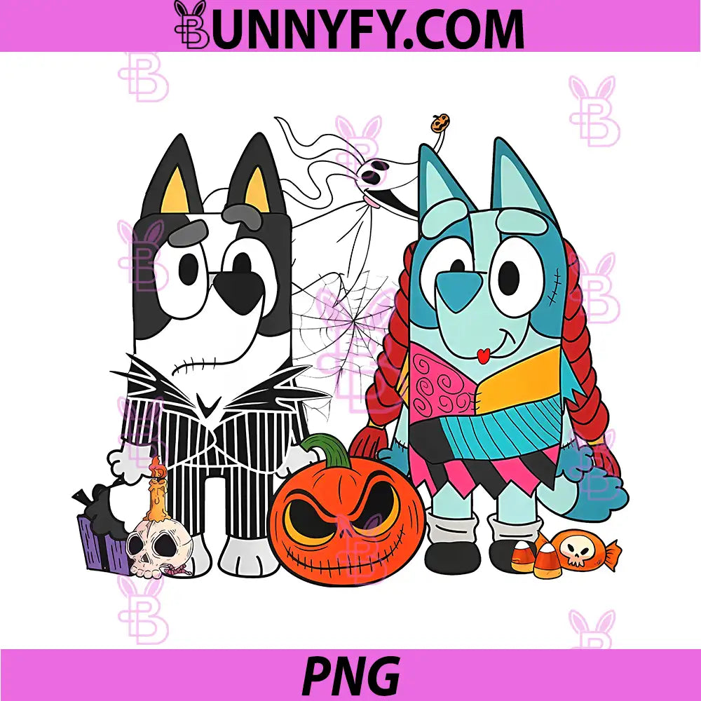 Bluey Family Halloween PNG, Trick or Treat PNG, Retro Spooky Halloween PNG