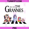 Here Come The Grannies Bluey Cartoon Scene PNG, Bluey Grannies Crossing Road PNG