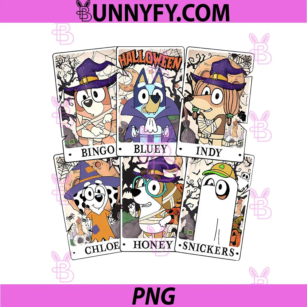 Bluey Halloween Trick or Treat PNG, Retro Spooky Halloween PNG