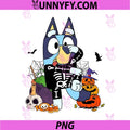 Bluey Halloween Skeleton Trick Or Treat PNG, Bluey Spooky Pumpkin Bat PNG