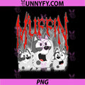 Muffin Horror Scream Cartoon Design PNG, Bluey Muffin Dark Lightning PNG