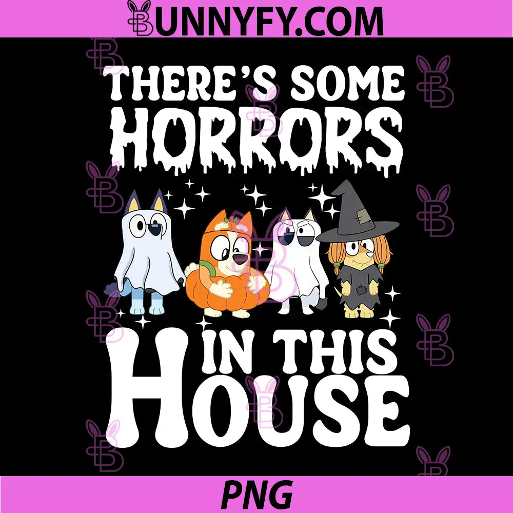 Theres Some Horrors In This House Cartoon PNG, Bluey Spooky Family PNG