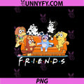 Friends Bluey Couch Cartoon PNG, Bluey Friends Group Sitting PNG