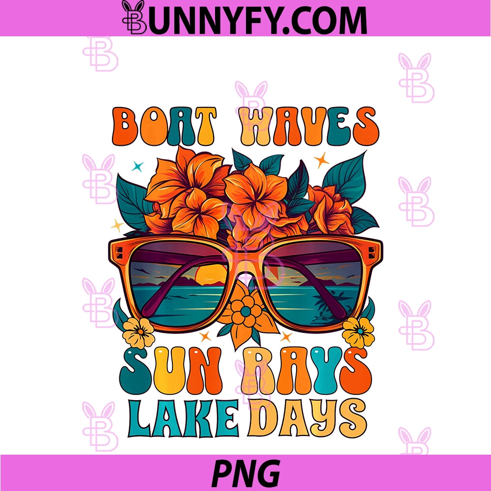 Boat Waves Sun Rays Lake Days PNG, Summer Vacation Performance PNG