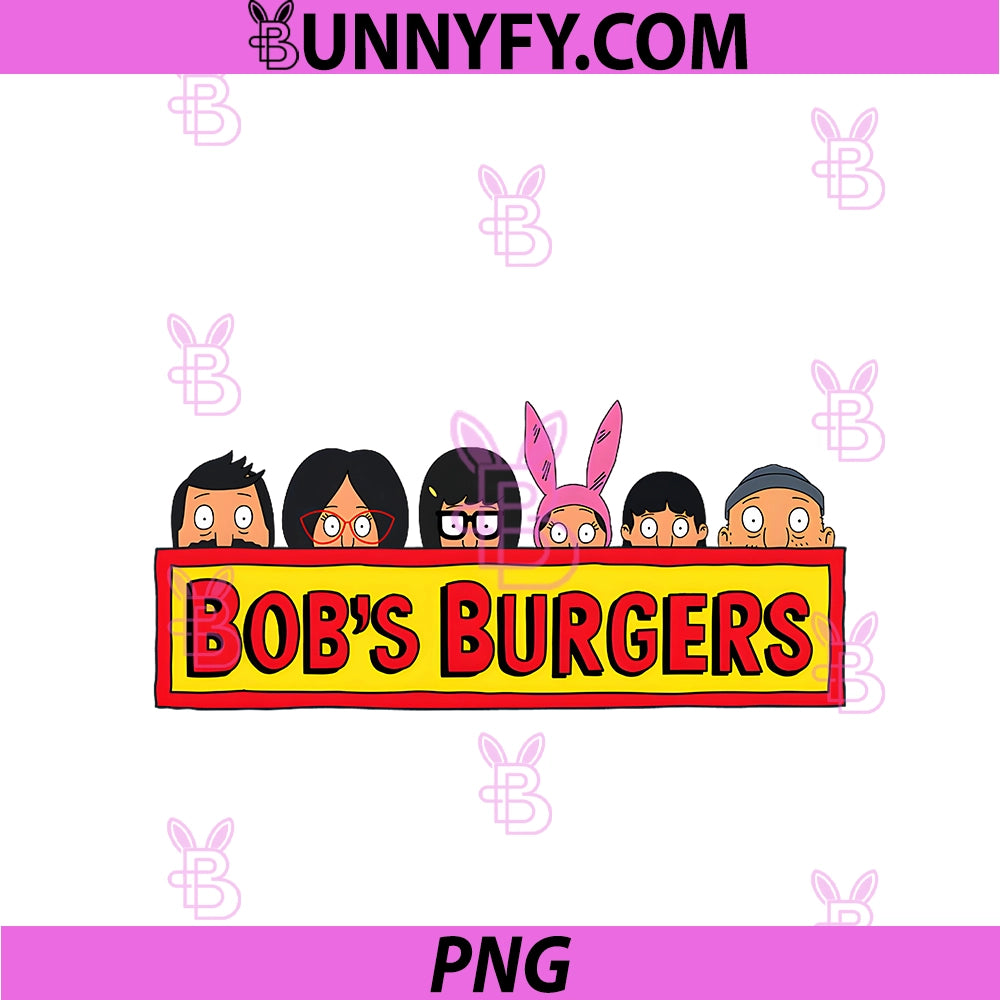 Bob's Burgers Belcher PNG, Family Peeking Logo PNG