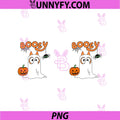 Booey Ghost Pumpkin Halloween Design PNG, Cute Booey Spooky Cartoon PNG