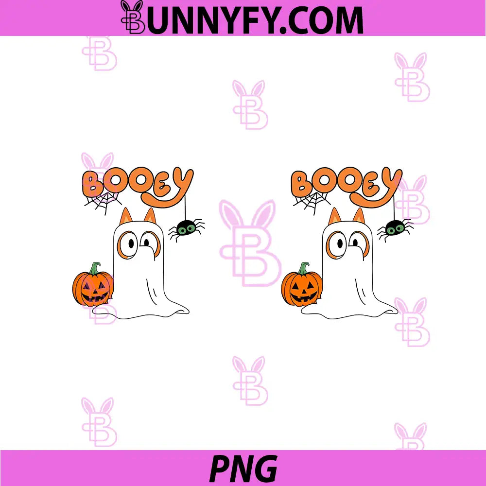 Booey Ghost Pumpkin Halloween Design PNG, Cute Booey Spooky Cartoon PNG
