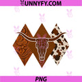 Boho Cow PNG, Skull Western Country Longhorn Country Concert PNG