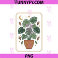 Boho Monstera Plant Tarot PNG, Card Botanical Aesthetic PNG