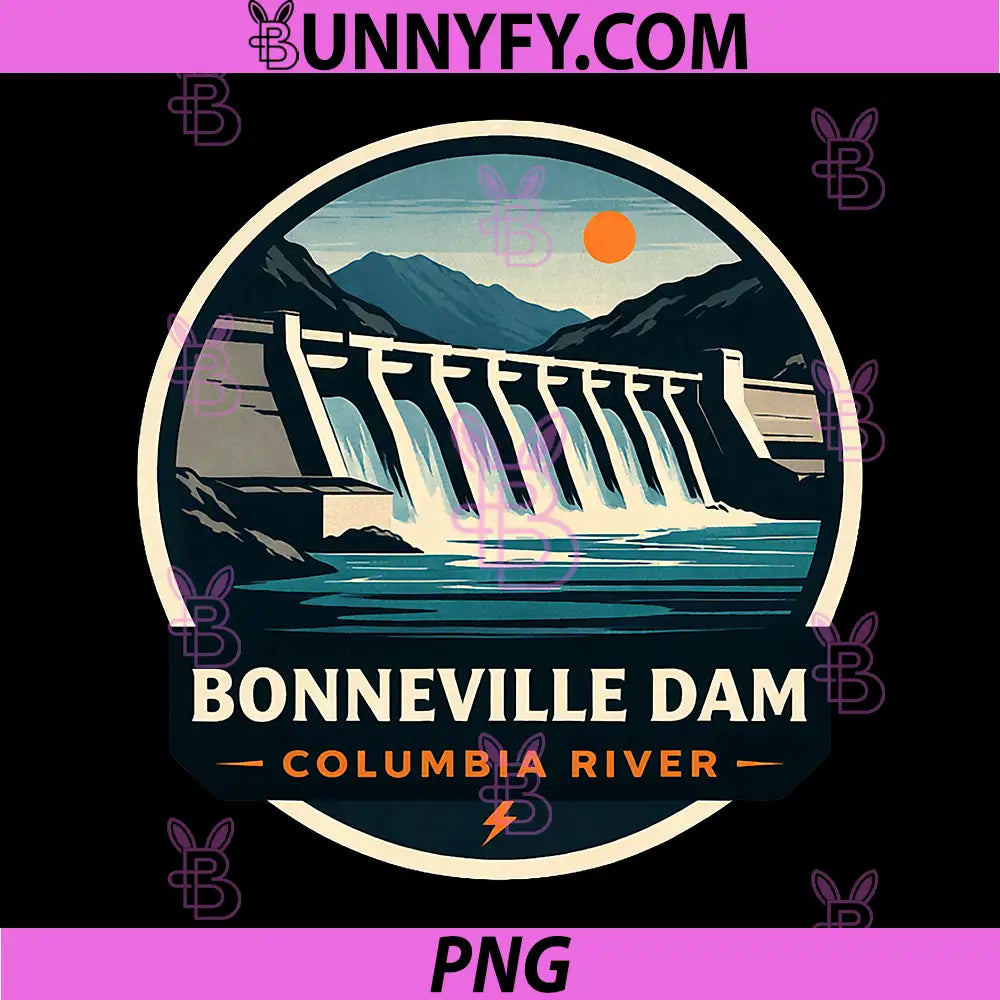 Bonneville Dam Columbia River Scenic PNG, Washington Hydroelectric Landmark Travel PNG