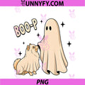 Boo P Ghost Boop Pomeranian Cute PNG, Halloween Dog Meme PNG