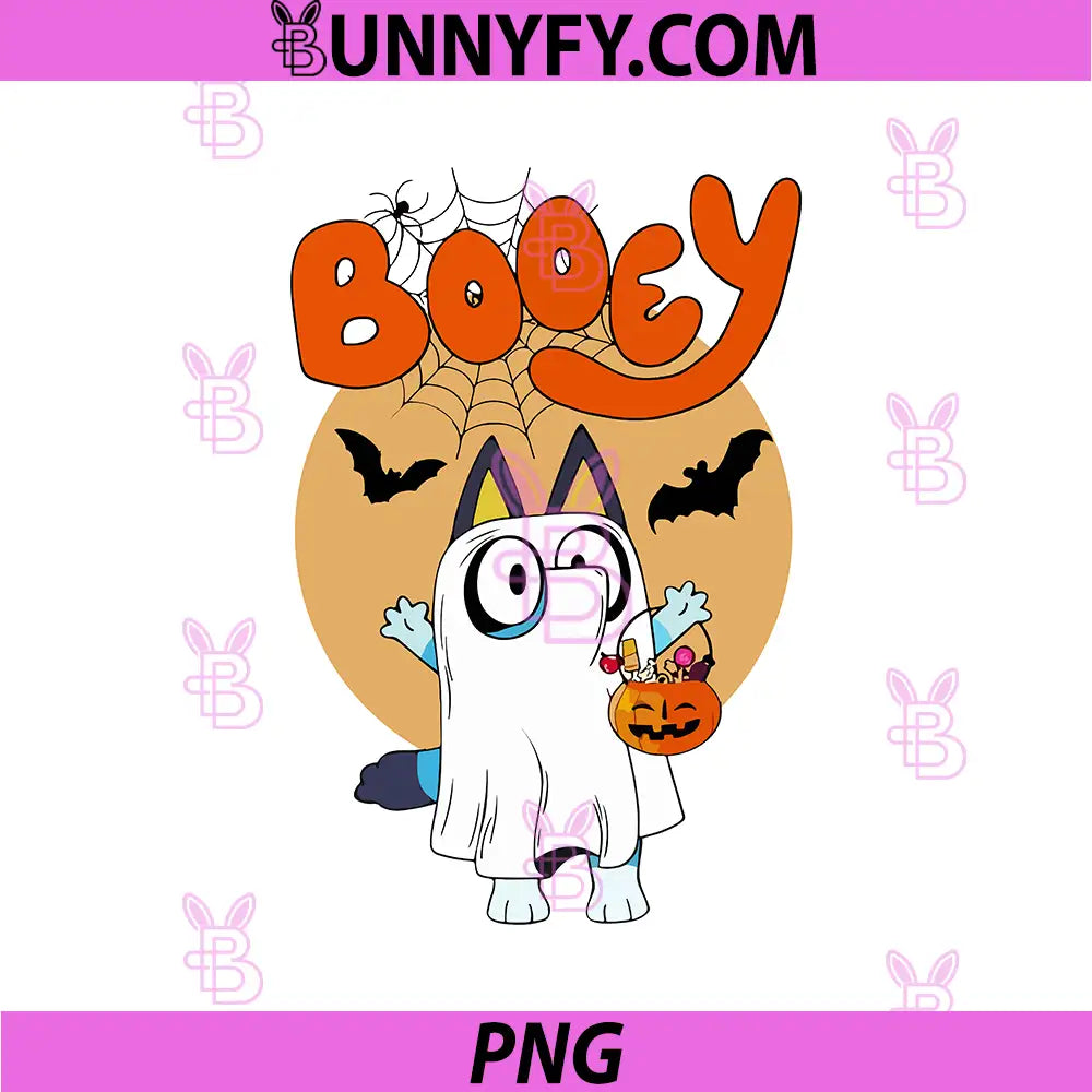 Booey Halloween Cute Bluey PNG, Ghost Funny Spooky Season PNG
