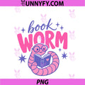 Book Worm Cute PNG, Reading Worm Book Lover PNG