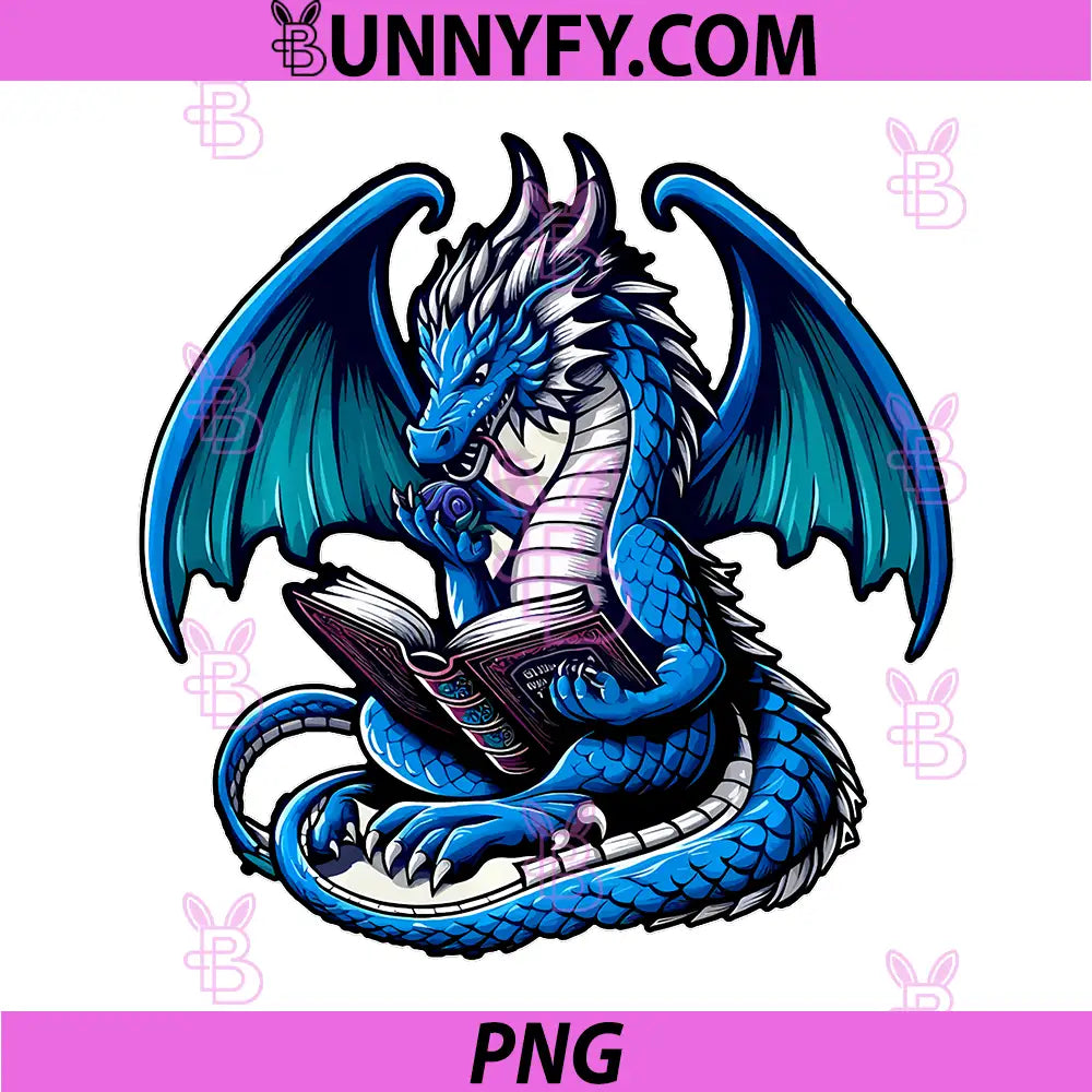 Bookish Dragons Cute and Beautiful PNG, Reading Dragon Performance PNG