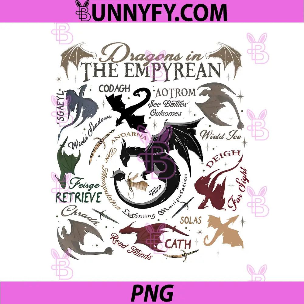 Dragons In The Empyrean Guide PNG, Bookish Dragon Infographic PNG