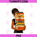 Bookish Melanin Afro Girl Reading Book PNG, Sorry Im Fully Booked PNG